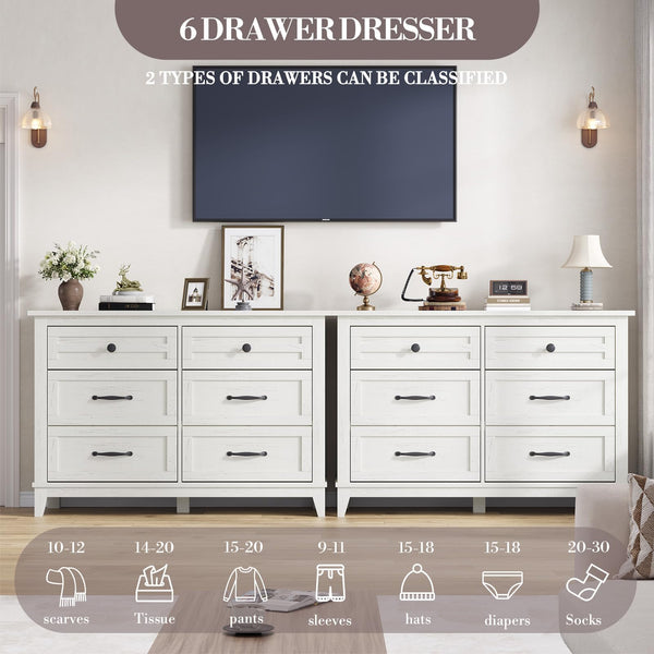 Tocador con 6 cajones espaciosos